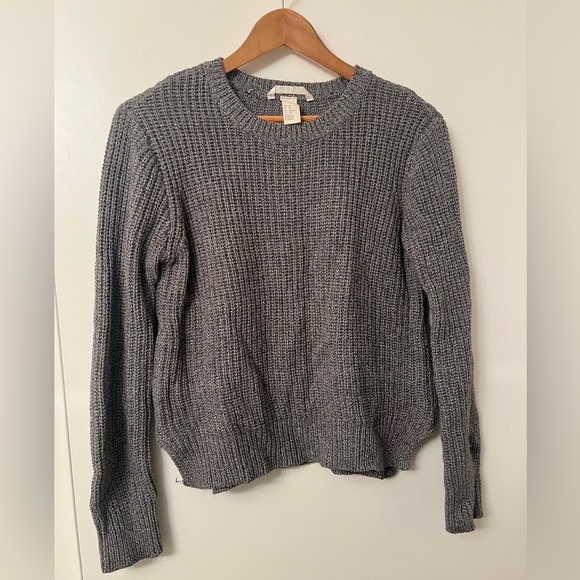 H&M Sweaters - H&M Grey Marled Side-Zip Knit Sweater - Size XS